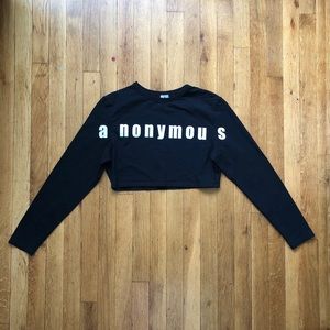 ASOS Crop Top with Anonymous Print